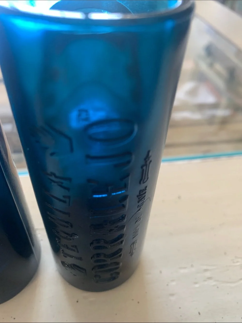 Corralejo Reposado Blue Glass Shot Glasses – Set of 2